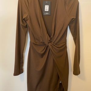 New! Brown Mini Dress Size XS